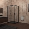Душевой угол Veconi Rovigo RV-13, 900x900x1950, черный, стекло прозрачное