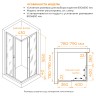 Душевой уголок Dolphin TN-205-J (Фабрик (Fabrik), 800x800)