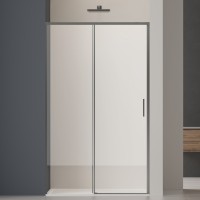 Душевая дверь Soft 2 VDS-3SO2120CLGM, 1200, вороненая сталь, стекло прозрачное