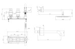 Душевая система ABBER Wasser Kreis 316 AF8150BG скрытого монтажа с изливом, термостат, брашированное светлое золото