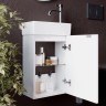 Тумба подвесная SANCOS Mini 355х205х500, с распашной дверцей, внутри 1 полка, белый глянец , арт.MN35WR