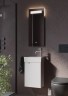 Тумба подвесная SANCOS Mini 355х205х500, с распашной дверцей, внутри 1 полка, белый глянец , арт.MN35WR