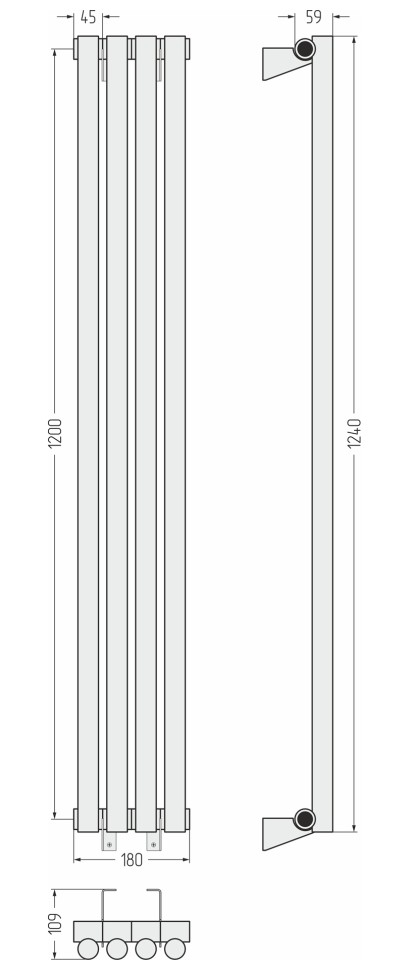 Эстет-1 1200х180 4 секции