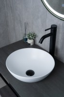 Раковина Gid 9081wm 51244 накладная белая матовая 36x36x14