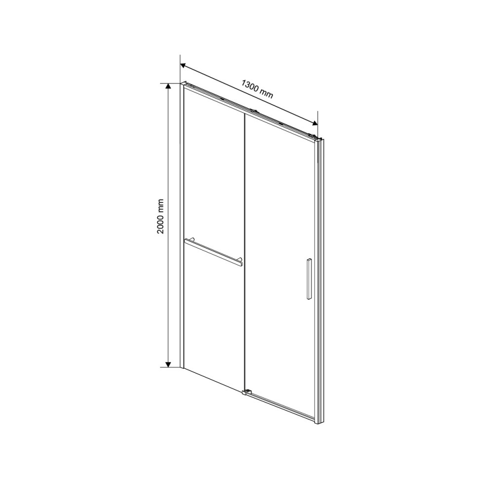 Душевая дверь Slim Soft VDS-1SS130CL, 1300, хром, стекло прозрачное