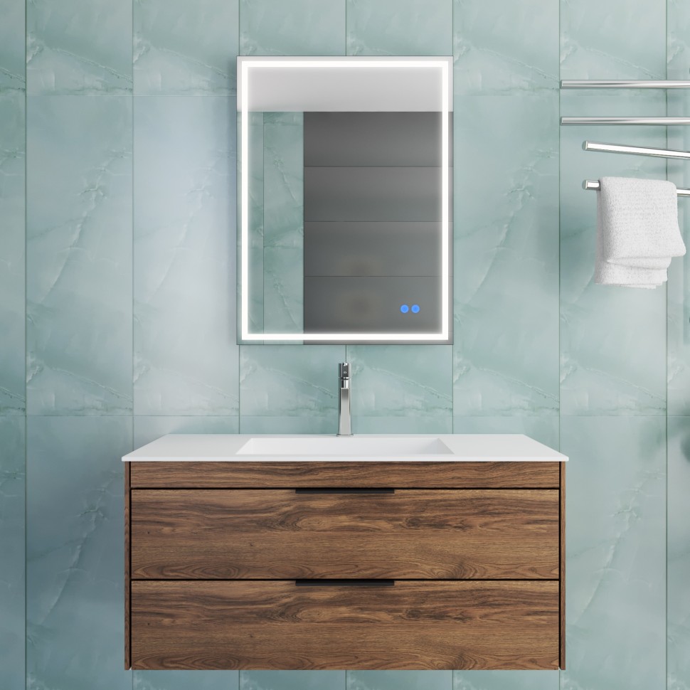 База под раковину Vincea  Chiara 2D 1000 подвесная, 2 выкатных ящика soft-close, С.Oak