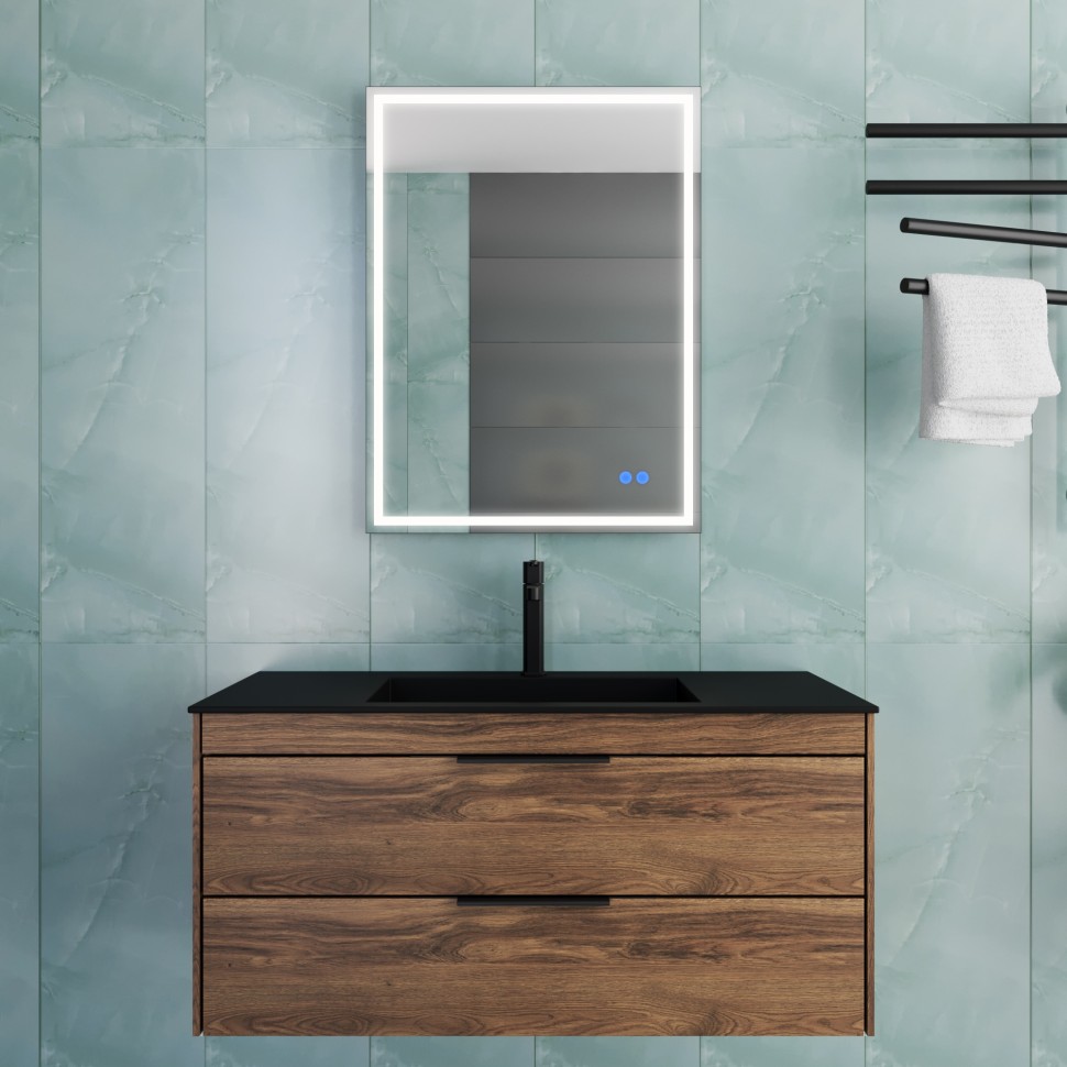 База под раковину Vincea  Chiara 2D 1000 подвесная, 2 выкатных ящика soft-close, С.Oak