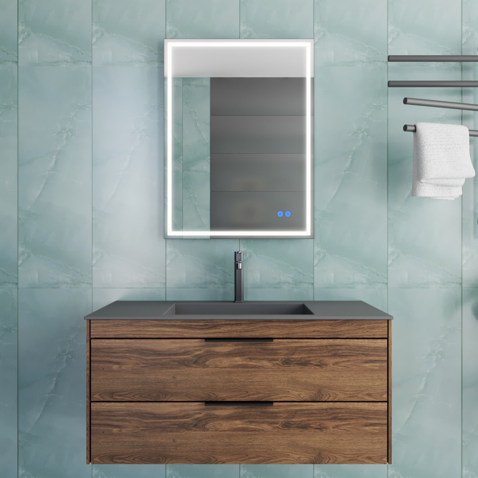 База под раковину Vincea  Chiara 2D 1000 подвесная, 2 выкатных ящика soft-close, С.Oak