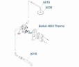 A15030 Встраиваемый комплект для ванны с изливом и верхней душевой насадкой