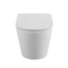 Унитаз подвесной безободковый с сиденьем BelBagno FLAY-R BB053CHR/SC