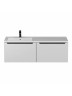 Тумба под раковину Uperwood Tanos 120 см, левая, белая/графит
