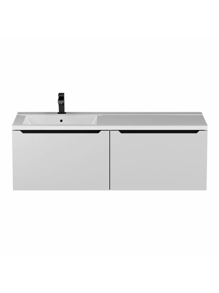 Тумба под раковину Uperwood Tanos 120 см, левая, белая/графит