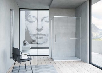 Душевой уголок Слим Софт (Slim Soft) VSR-1SS8013CL, 1300*800, хром, стекло прозрачное