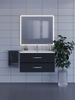 Зеркало для ванной с подсветкой Uperwood Foster 90х80 см, прямоугольное, сенсор/антизапотевание