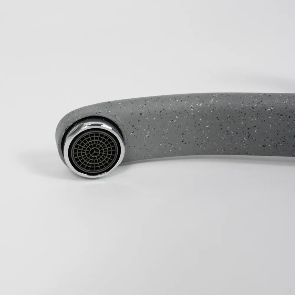 Смеситель для кухни низкий Uperwood ECON UPD-001-03, серыйатовый