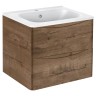 База под раковину Paola 600 подвесная, 2 выкатных ящика soft close, Beton