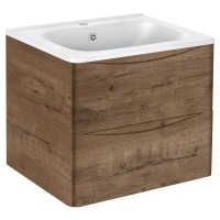 База под раковину Paola 600 подвесная, 2 выкатных ящика soft close, Beton