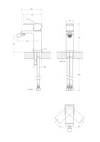 Смеситель для биде CEZARES PORTA-BS1-SS