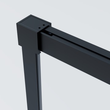 Душевая дверь Софт 2 (Soft 2) VDS-3SO2110CLB, 1100, черный, стекло прозрачное