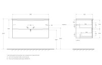 База под раковину подвесная BelBagno MARINO-CER-N-1000-2C-SO-BL-P