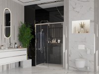 Дверь в нишу Ambassador Intense 110021105IX (160х200) хром,стекло прозрачное,раздвижная,1 место