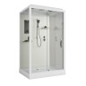 Душевая кабина Niagara Standart ST100/80/15Q (100х80х215) прямоугольник,поддон 15см,распашная,проф.белый,3 места