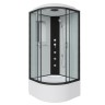 Душевая кабина Niagara Classic NG-6708-14G (90х90х215) высокий поддон(40см),черный,стекло прозрачное,4 места