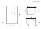 Душевая кабина Niagara Classic NG-33294-14LBKG (120х90х200) средний поддон(26см),стекло матовое,4 места