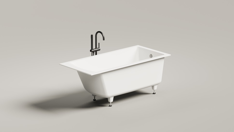 Ванна встраиваемая CASCATA 150x70 S-Sense Глянцевый