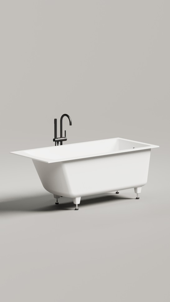 Ванна встраиваемая CASCATA 150x70 S-Sense Глянцевый