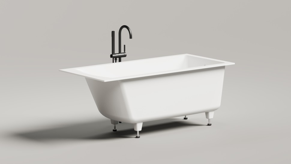 Ванна встраиваемая CASCATA 150x70 S-Sense Глянцевый