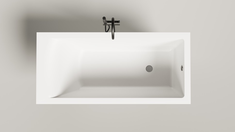 Ванна встраиваемая CASCATA 150x70 S-Sense Глянцевый