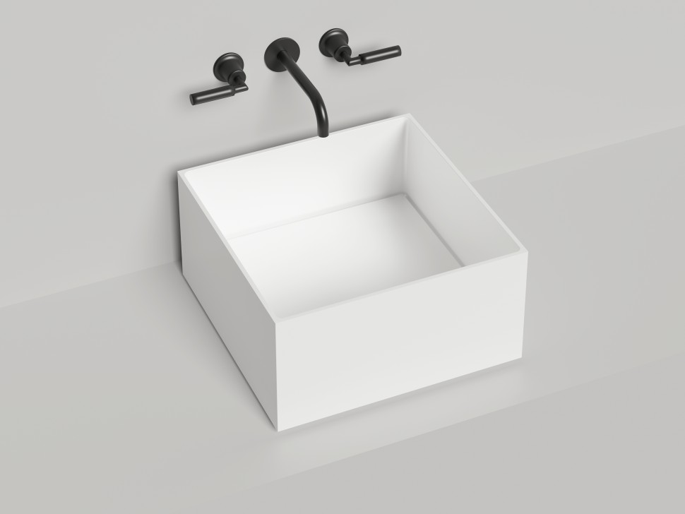 Раковина накладная ARMONIA SQUARE 02 450х450х250 S-Stone Матовое