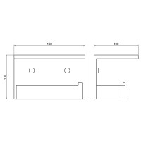 Бумагодержатель с полкой для телефона Timo Petruma 15243/03 черный