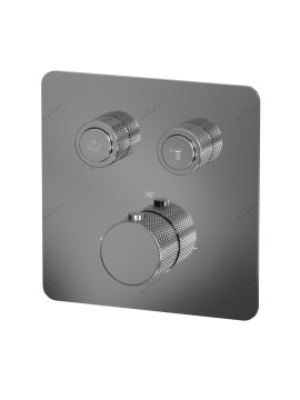 Душевая система скрытого монтажа для душа MILLEAU Tissage TERMO 2SBIT/324.2-CR на 2 потока (комплект с монтажным блоком), хром