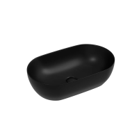 Раковина CERAMICANOVA Twist накладная овальной формы 500x300x140 черный матовый CN12001MB