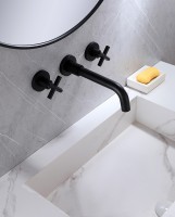 Смеситель ABBER Wasser Kreis AF81121B для раковины скрытого монтажа, черный матовый