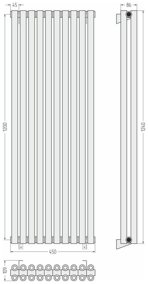 Эстет-00 1200х450 10 секций