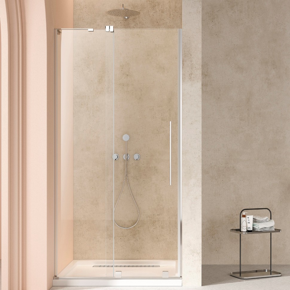 Душевая дверь Волк-Ин (Walk-In) VDS-4WSL120CL-L, 1200, хром, стекло прозрачное, левая