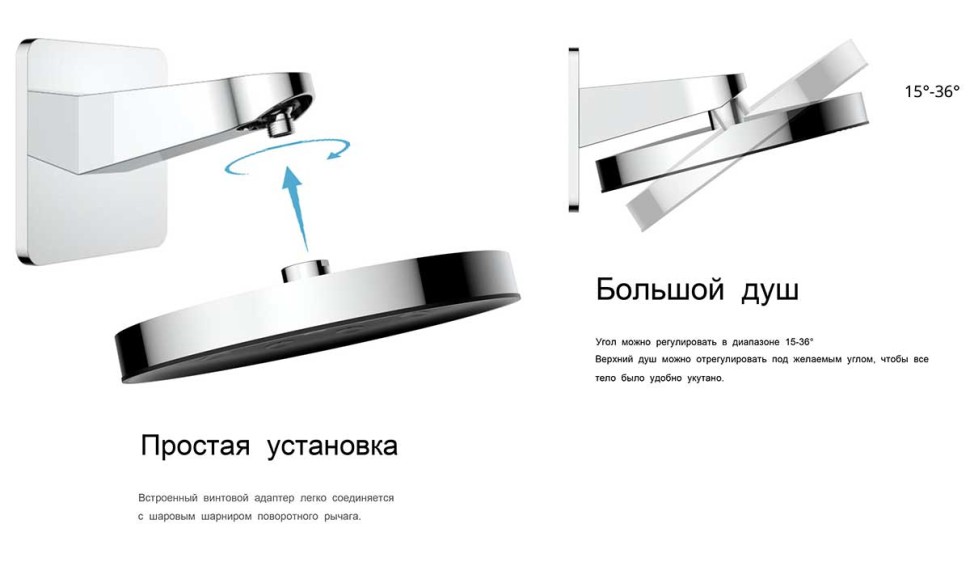 Верхний душ Inspire VSHD-3I3CGM, вороненая сталь