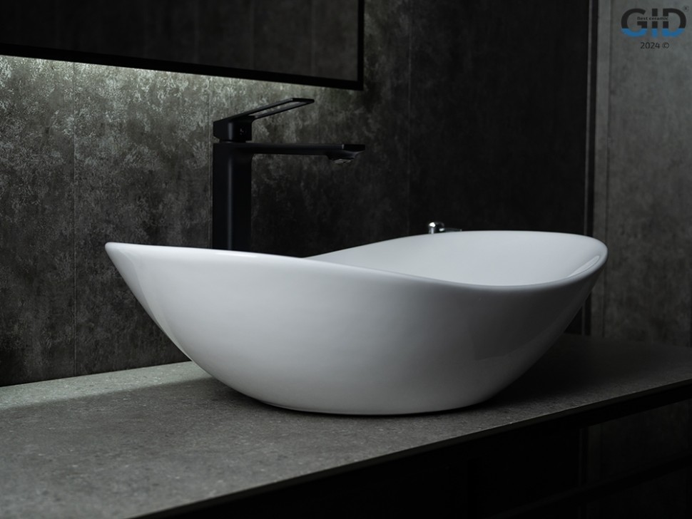 Раковина Gid N9811 51175 накладная белая 61x37x15