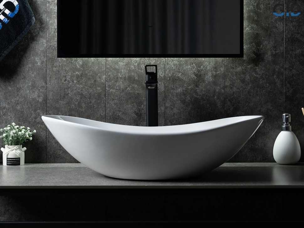 Раковина Gid N9811 51175 накладная белая 61x37x15