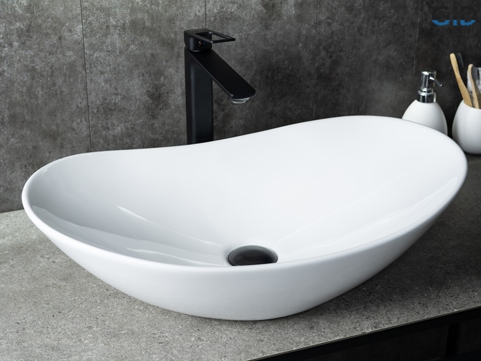 Раковина Gid N9811 51175 накладная белая 61x37x15