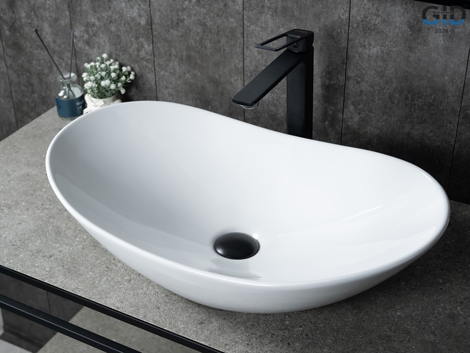 Раковина Gid N9811 51175 накладная белая 61x37x15