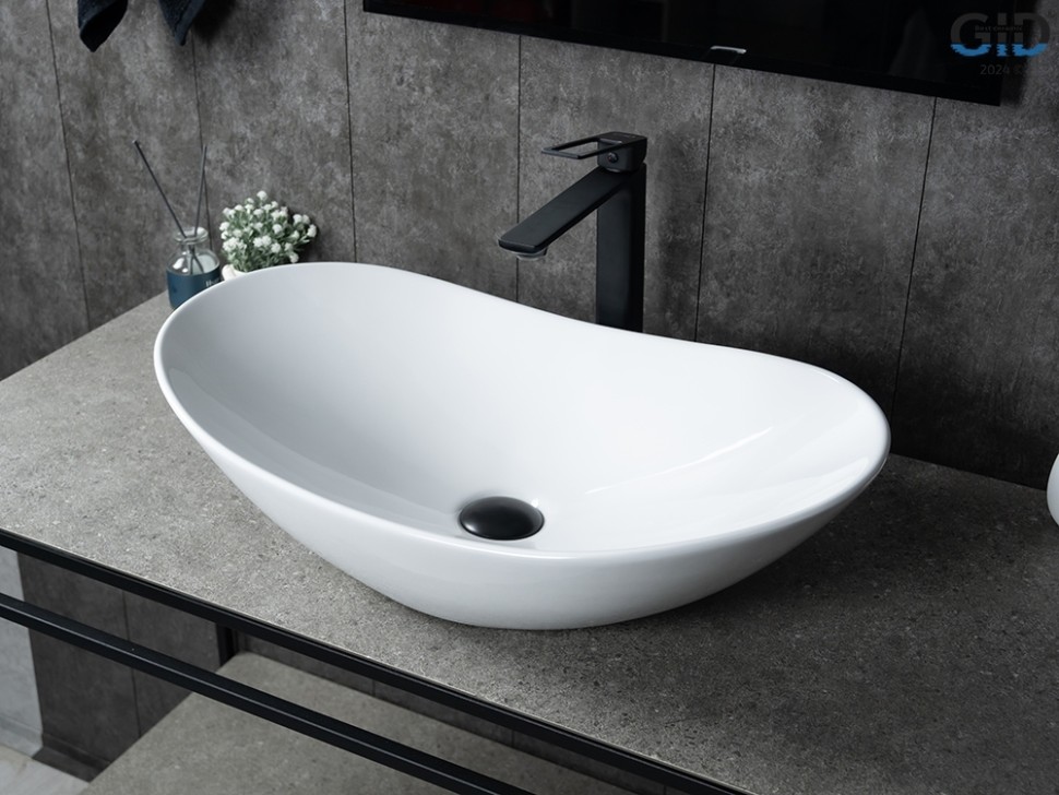 Раковина Gid N9811 51175 накладная белая 61x37x15