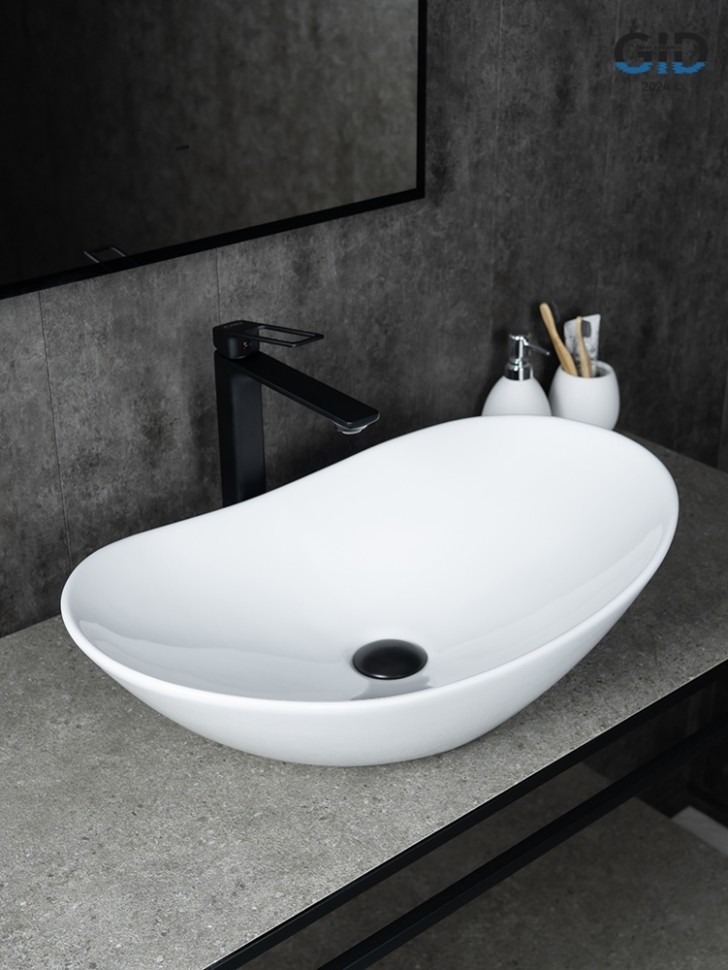 Раковина Gid N9811 51175 накладная белая 61x37x15