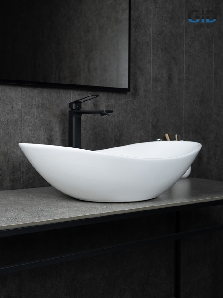 Раковина Gid N9811 51175 накладная белая 61x37x15