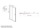 Душевая дверь Garda VDS-1G110CLGM, 1100, вороненая сталь, стекло прозрачное