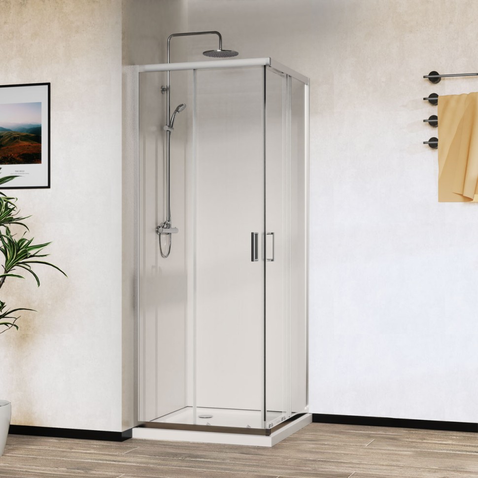 Душевой уголок City VSS-5CT8010CL, 1000*800, хром, стекло прозрачное