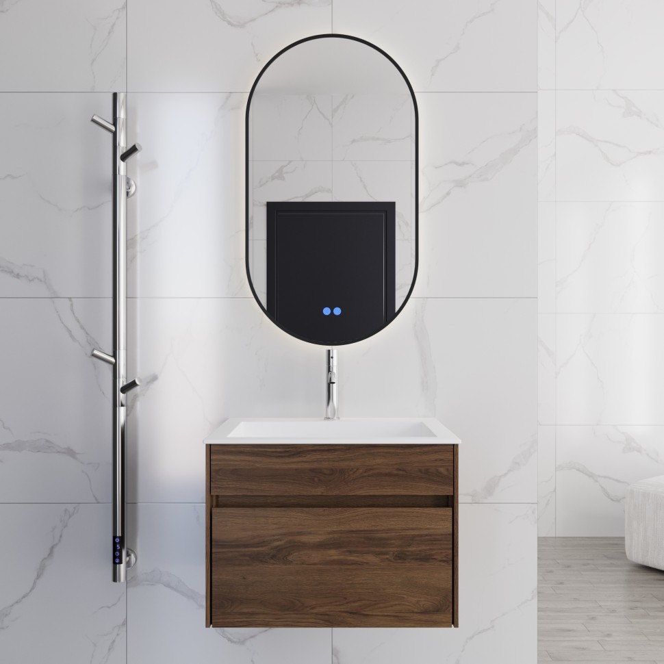 База под раковину Vincea  Chiara 600 подвесная, 1 выкатной ящик soft-close, C.Oak